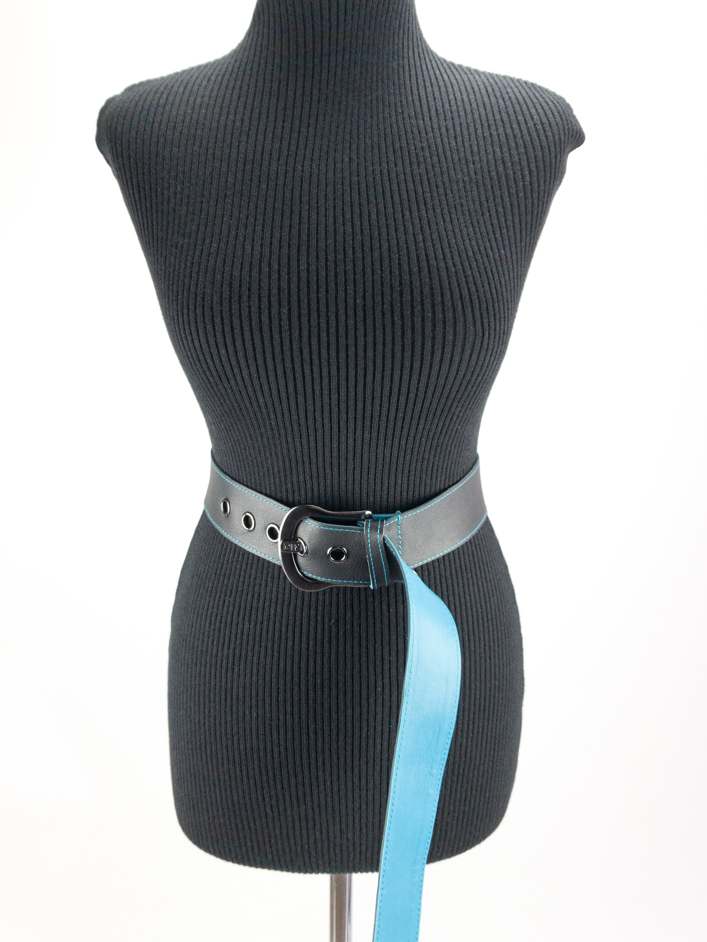 Leather Belt With Metal Buckle 