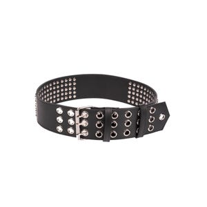 【S/E/O】 EYELET WIDE BELT BLACK Wide 7cm (2 3/4