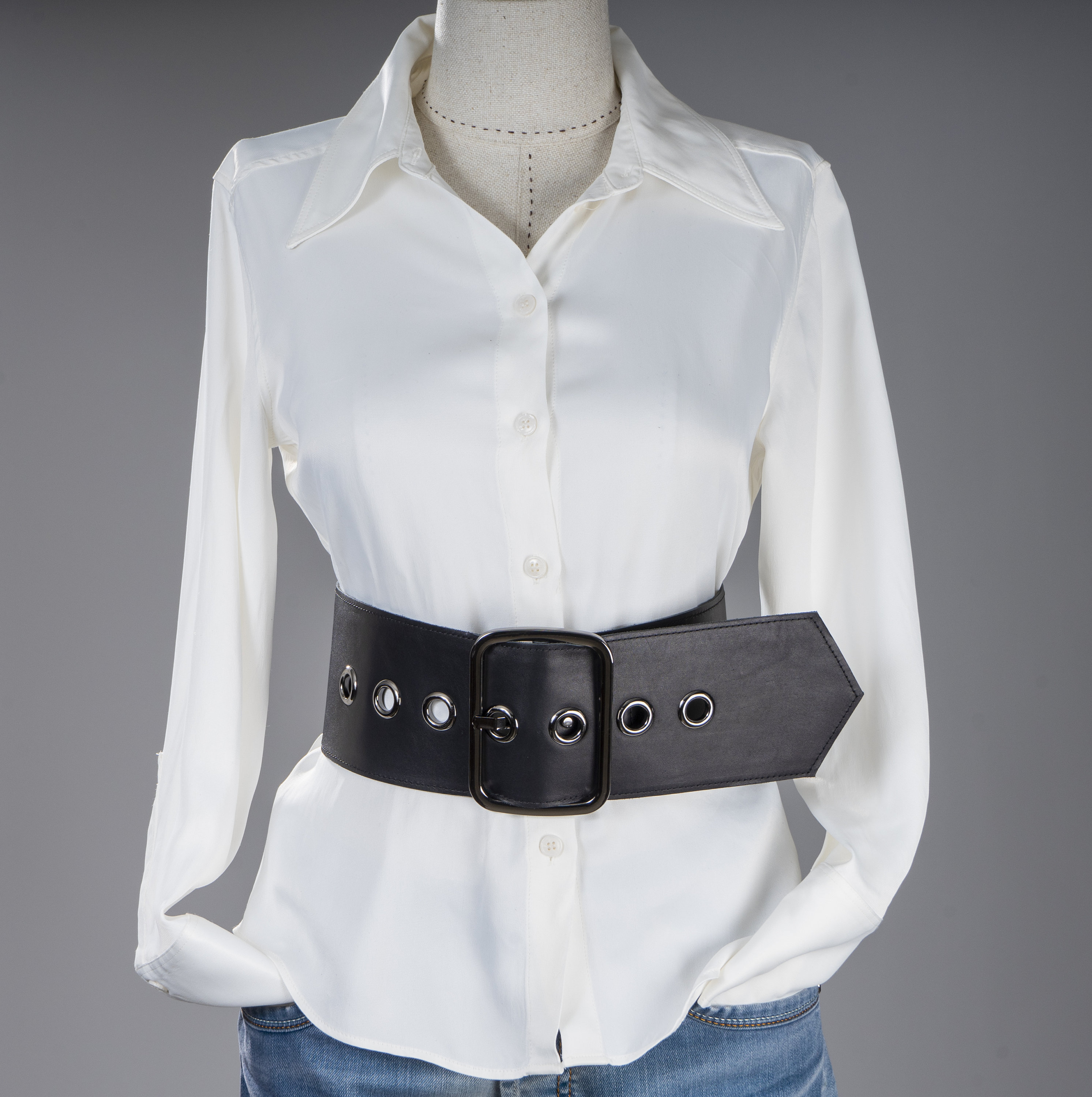 Leather Studded Duo Buckle Belt, Wide Waist Corset Belt, Asymmetrical  Leather Belt, Waist Shaper Belt, Plus Size Belts -  Canada