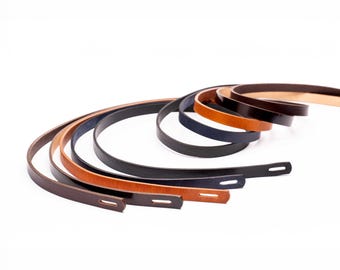 Keep Calm zwarte leren riem – dunne lange geknoopte wikkelriem – kies je kleurstemming