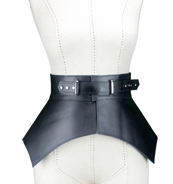 Leather Studded Duo Buckle Belt, Wide Waist Corset Belt, Asymmetrical  Leather Belt, Waist Shaper Belt, Plus Size Belts -  Canada