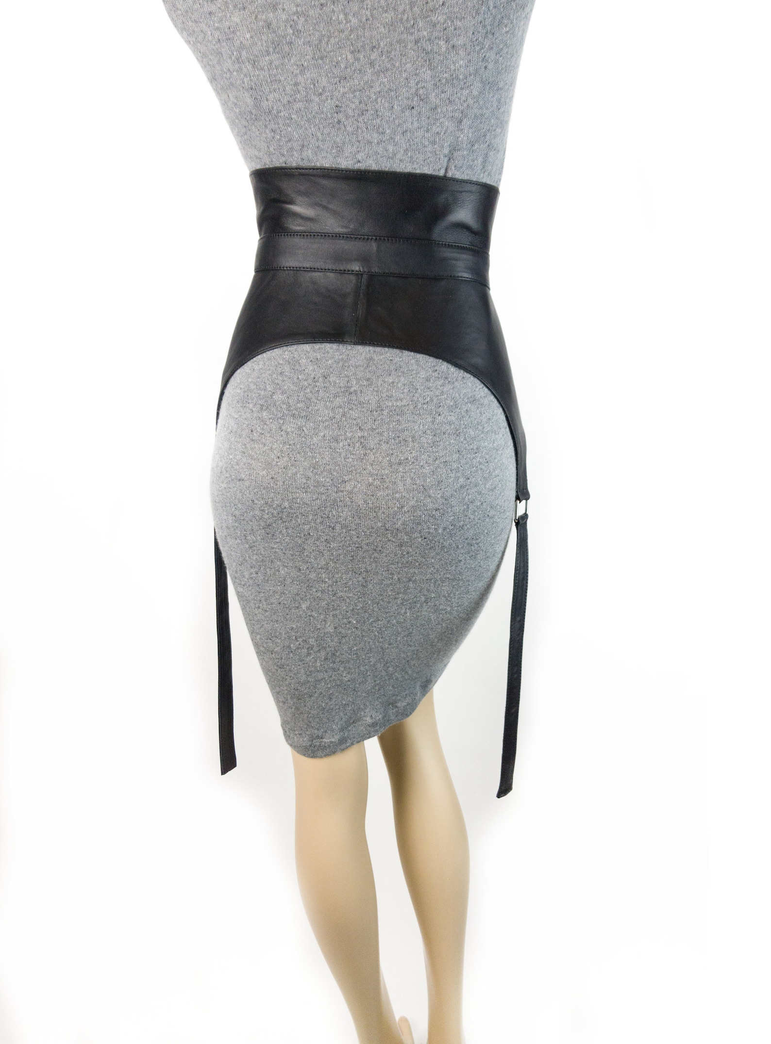 Black Leather Harness Belt Leather Peplum Belt Sexy Corset Etsy