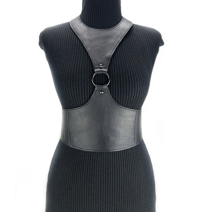 Leather Harness Underbust Belt Women Wide Harness Belt Etsy
