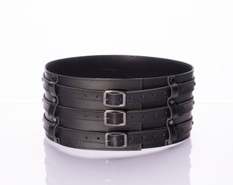 Extra Wide Leather Corset Belt – Viking LARP Renaissance Cosplay Costume Accessory