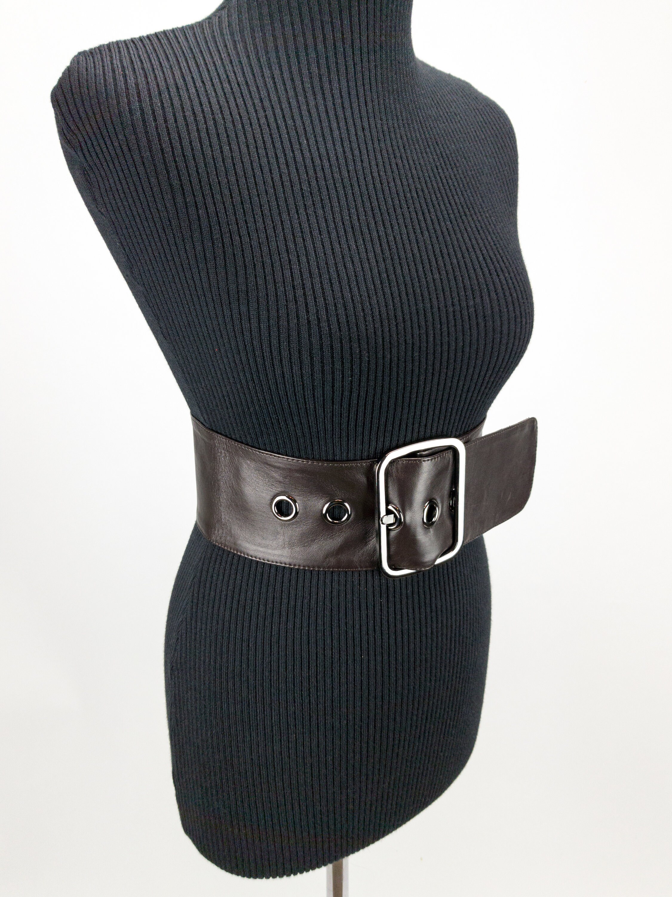 Yellow Leather Corset Belt. Wide 10 cm 4 inch women belt. Etsy