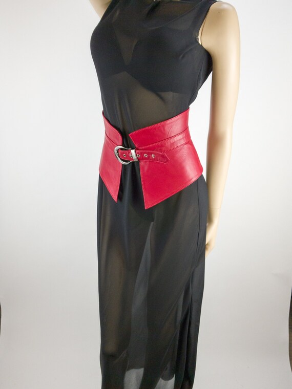 leather peplum belt