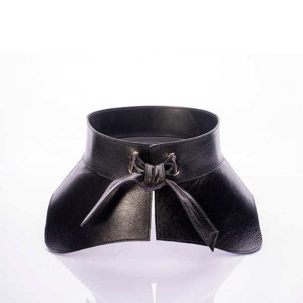Ceinture à basque en cuir, ceinture obi en cuir, ceinture corset en cuir, ceinture noeud en cuir, ceinture grande taille