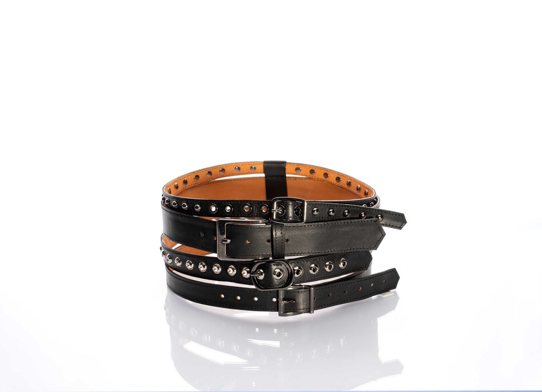 ★Polysooem★ MULTI STUDDED BELT MULTI STUDDED BELT, BLACK - polysooem
