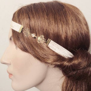 Bandeau cheveux de tête enfant élastique ruban Etoiles lurex