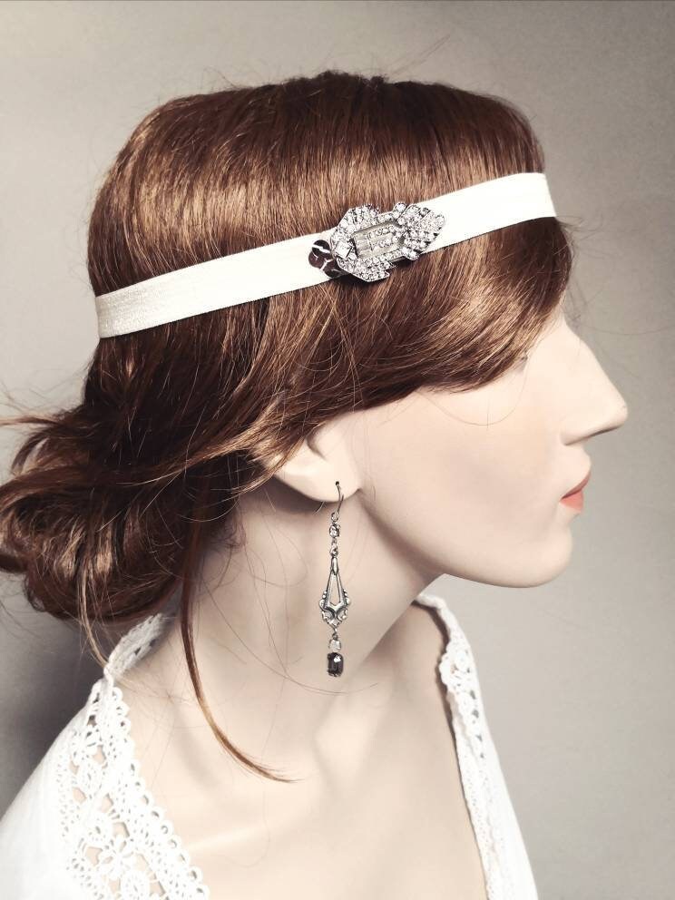 Aimimier Pince à Cheveux Style Années 1920 Avec Plumes De Paon - Accessoire De Cheveux Vintage Années 20 Pour Femmes Et Filles