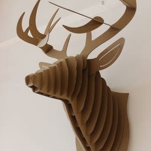 Tête de cerf 3D en carton Big Buck image 4