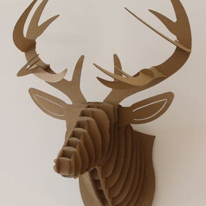 Tête de cerf 3D en carton Big Buck image 2