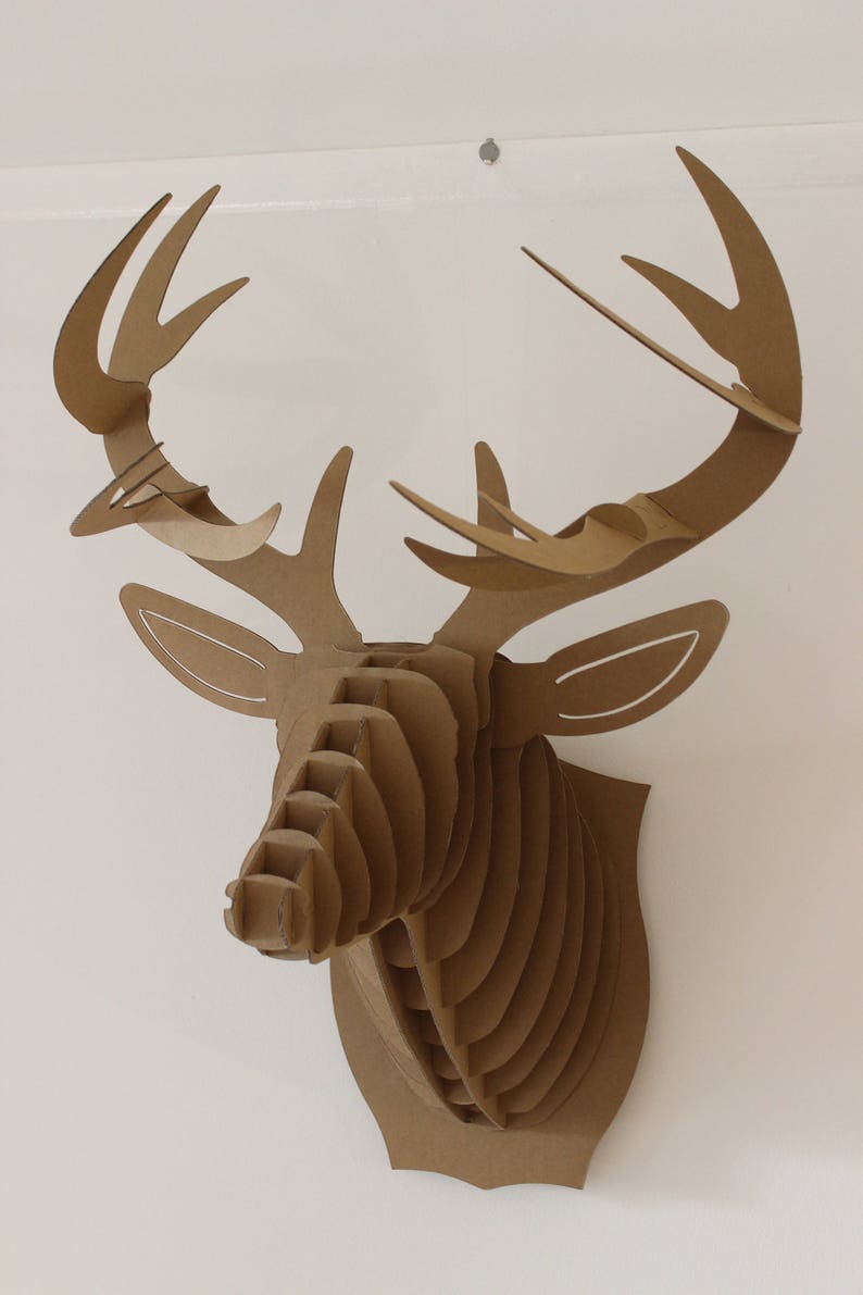 Tête de cerf 3D en carton Big Buck image 2