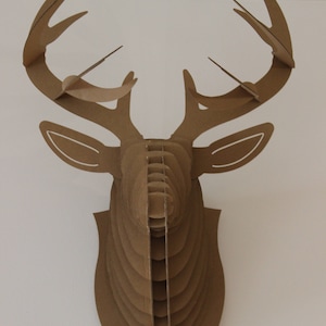 Tête de cerf 3D en carton Big Buck image 3