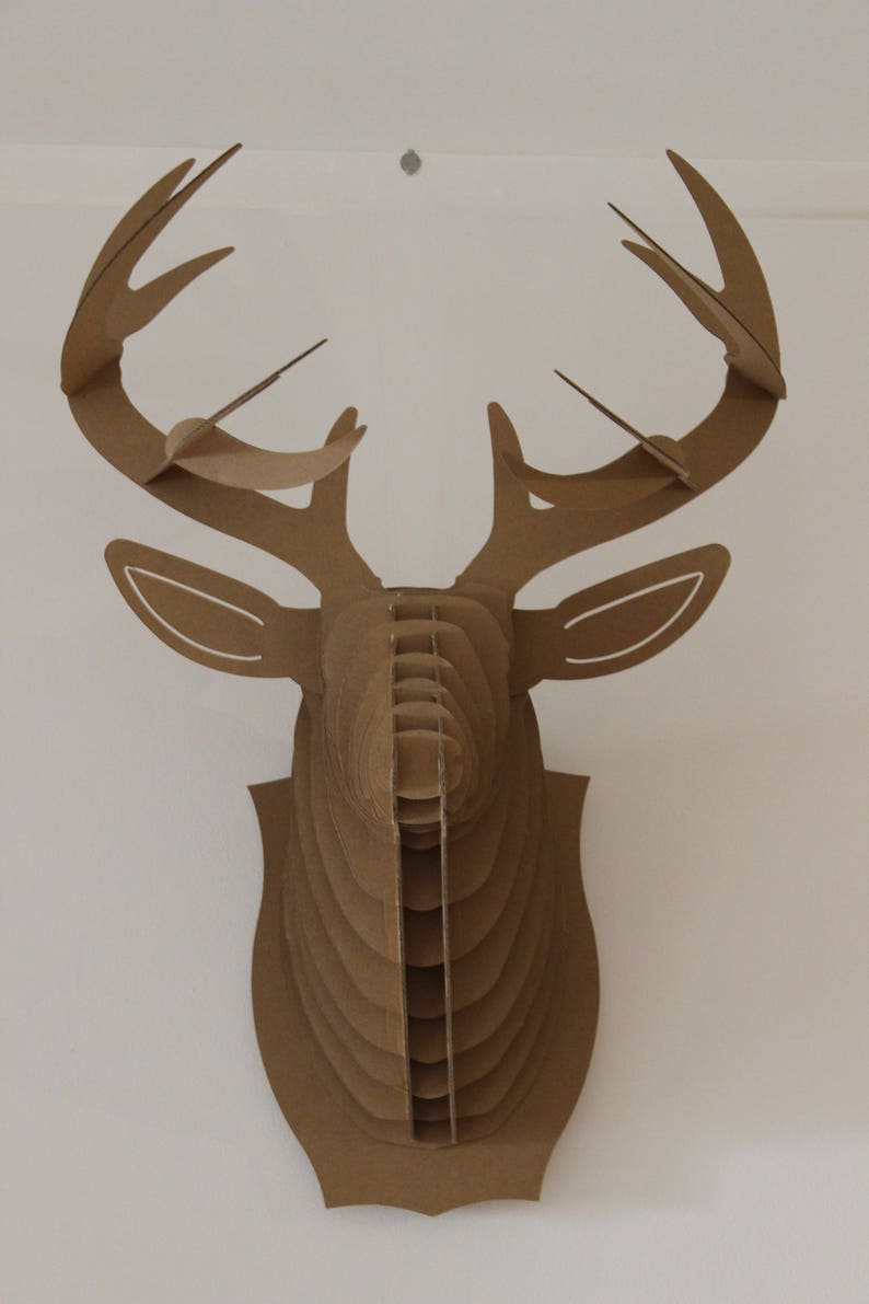 Tête de cerf 3D en carton Big Buck image 3