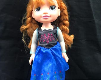 Disney Princess Anna Doll Jakks 13" Long With Dress