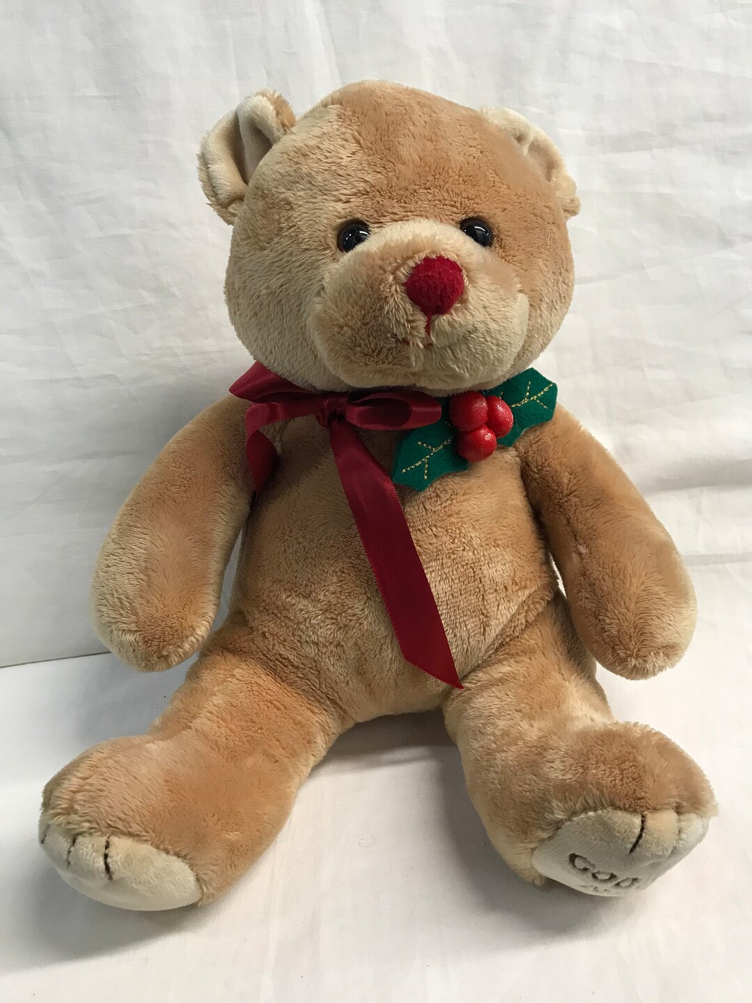 Gund Godiva Teddy Bear Brown Red Heart Bow Stuffed Animal Plush 13 Tall