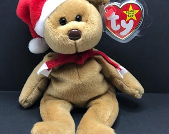 Oso de peluche navideño Beanie Bear Buddies de 14" de TY, 1997