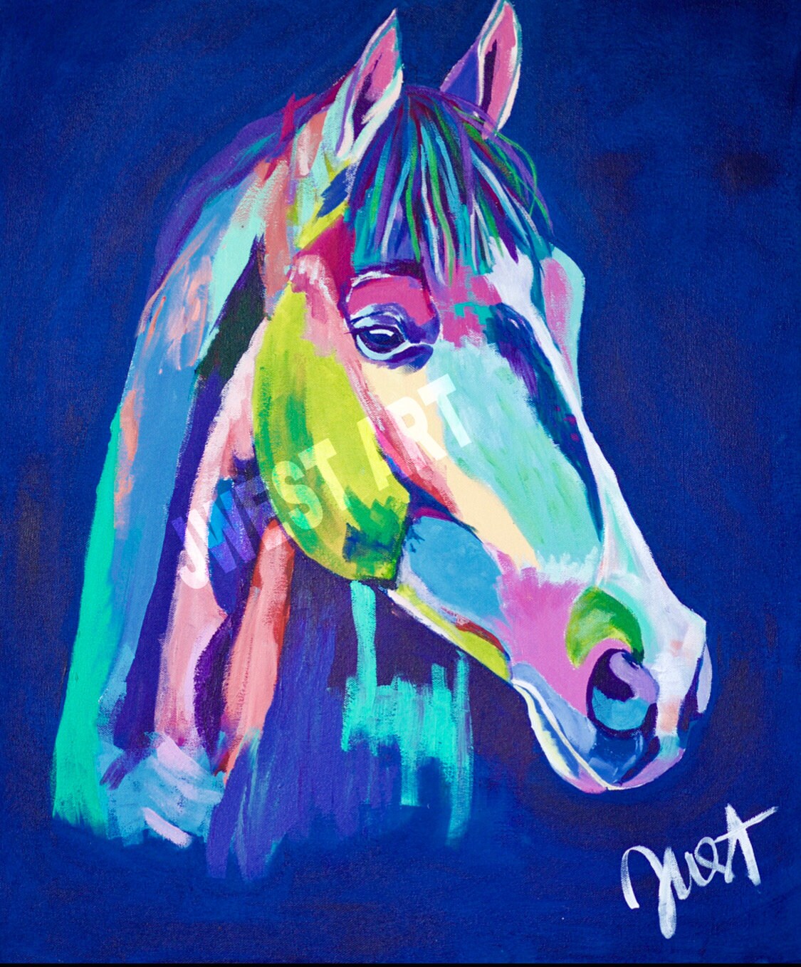 ORIGINAL HORSE PAINTING. 30 x 36 Acrylic on Etsy