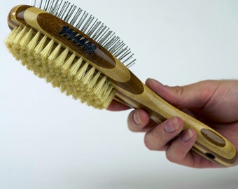 Grooming Brush - Bamboo wet and dry brush for pets - Dog Brush - Cat Brush - Wet and Dry