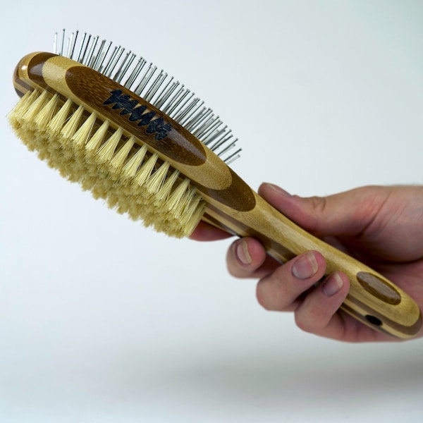 Grooming Brush - Bamboo wet and dry brush for pets - Dog Brush - Cat Brush - Wet and Dry