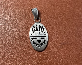 Hopi Sterling Silver Sun Face Pendant Sterling Silver - Etsy Canada