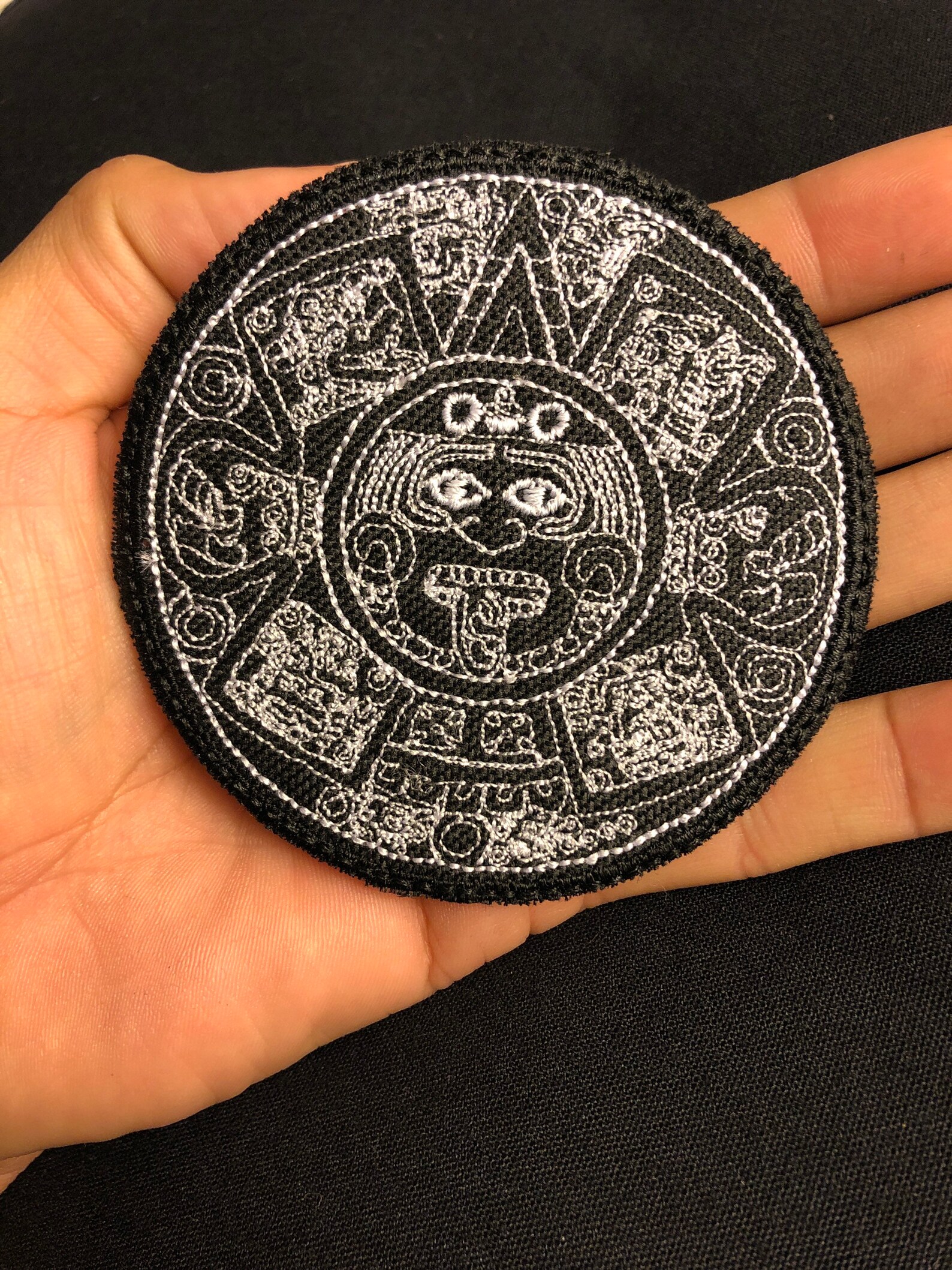 Aztec Calendar Patch 3 1/2 diameter Patch Mexico Etsy
