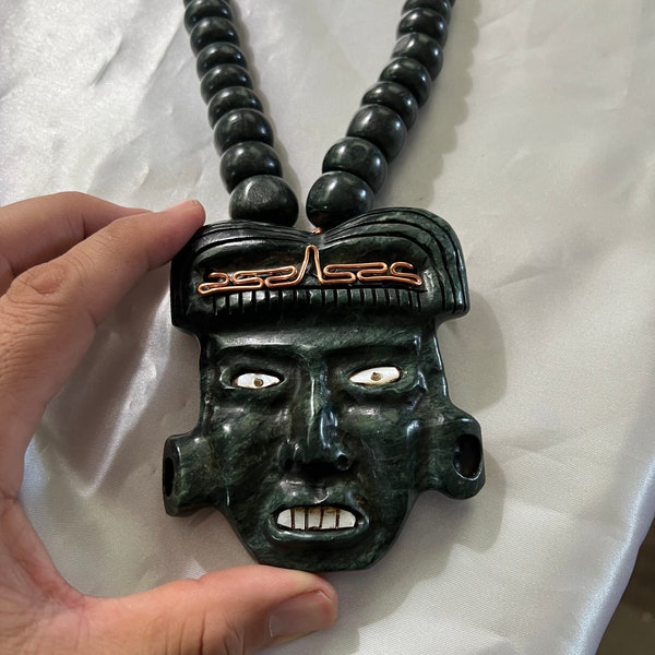 Tioneer Stainless Steel Mayan Sun God Rune Engraved Small Medallion Circle Charm Pendant Necklace