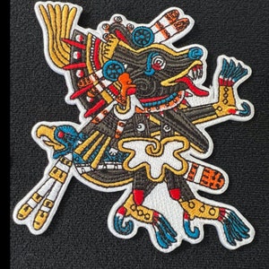 Xolotl Xoloitzcuintle Aztec Dog God of Fire, 4”, Lightning, Soul-Guide for the Dead Iron-On Patches, Mexico, Mexica (6)