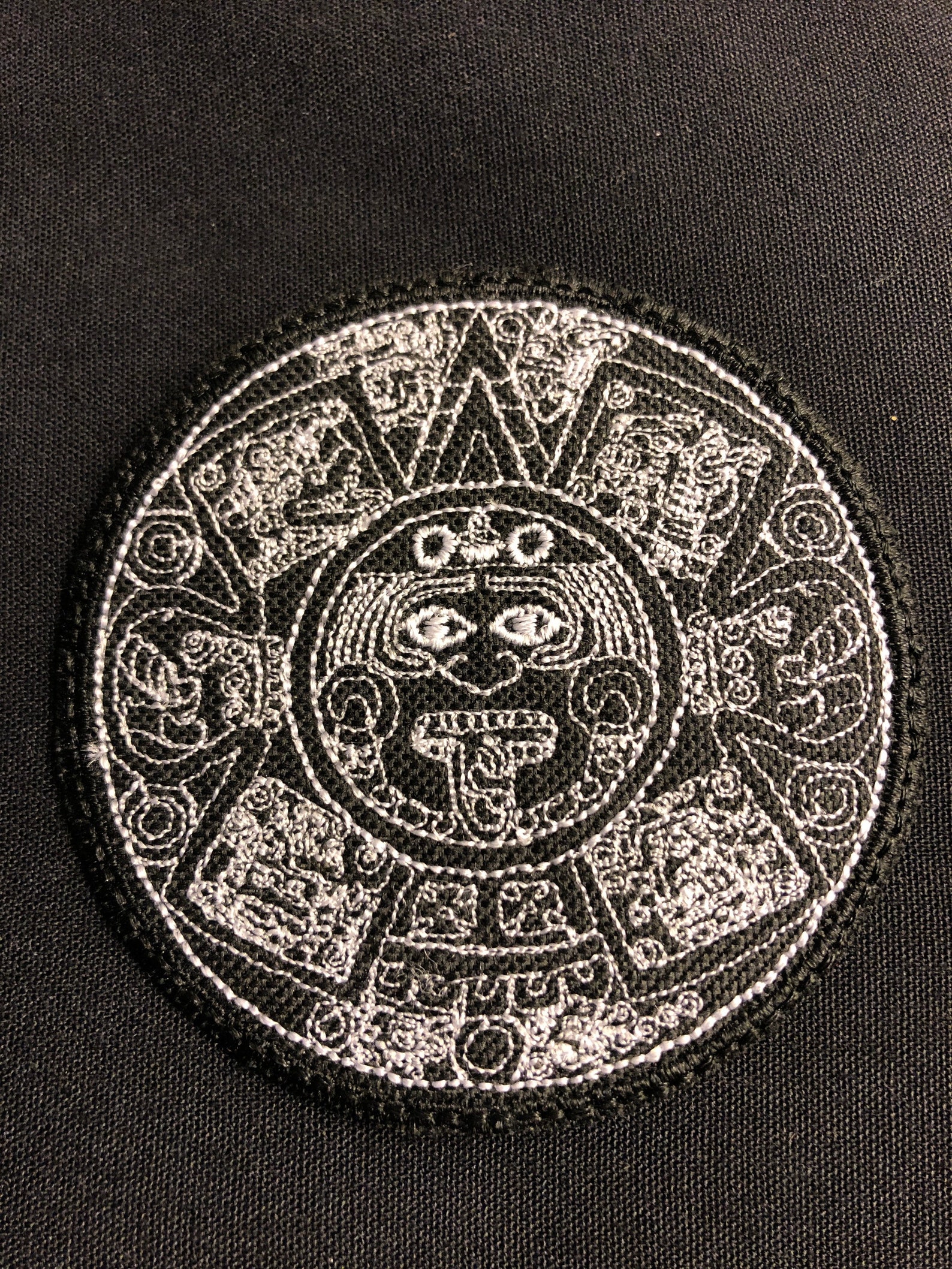 Aztec Calendar Patch 3 1/2 diameter Patch Mexico Etsy