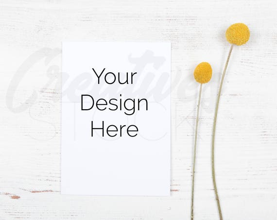 Wedding Invite Card Mockup Styled Stock Stationery Mockup A6