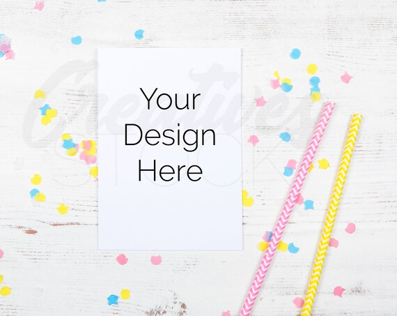 Birthday Card Mockup Styled Stock Card Mockup Stationery Mock