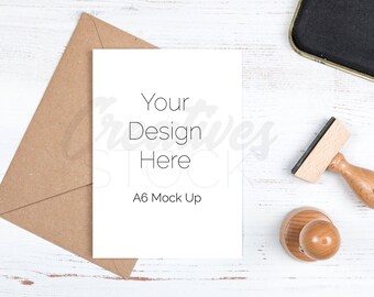 Download Free Card Mockup, Styled Stock Photograph, Stationery Mock Up, A6 Card, Greetings Card Mockup, PSD Smart Object & JPEG, Instant Digital Download PSD Template