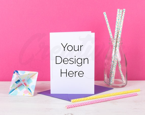 Birthday Card Card Mockup Styled Stock Stationery Mockup A6 Birthday Card Card Mockup Styled Stock Stationery Mockup A6