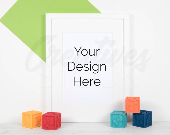 Frame Mockup Styled Stock Photograph White Frame Nursery Mock