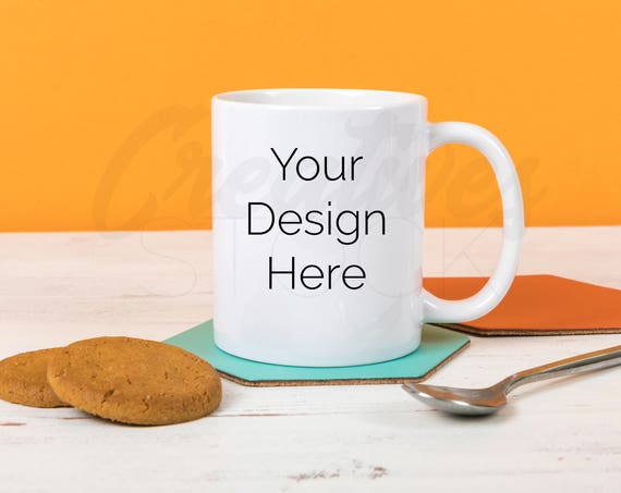 White Cup Mockup Styled Stock Photograph Blank Mug Mockup