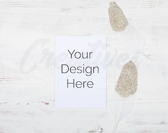 Download Free Wedding Mockup, Styled Stock, Card Mockup, A6 Card, Invitation Mockup, Boho Wedding, PSD Smart Object & JPEG, Instant Digital Download PSD Template