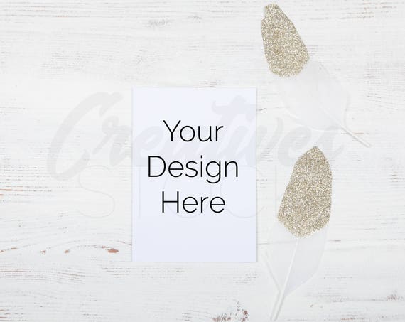 Wedding Mockup Styled Stock Card Mockup A6 Card Invitation