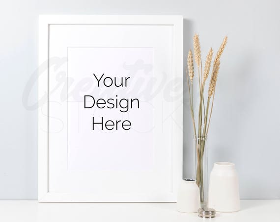 A4 Frame Mockup Styled Stock Photography Frame Mockup Wedding