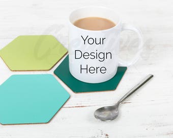 Download Free Blank Mug Mockup, White Cup Mockup, Coffee Mug, Mug Template, Styled Stock Photograph, Coffee Cup, PSD/JPEG, Instant Digital Download PSD Template