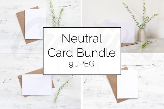 Bundle Of 9 Neutral Card Mockups Card Bundle Wedding