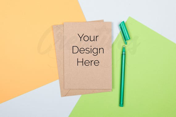 Kraft Card Styled Stock Stationery Mockup Card Mockup Birthday Kraft Card Styled Stock Stationery Mockup Card Mockup Birthday