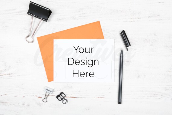 Halloween Card Card Mockup Styled Stock Stationery Mockup A6