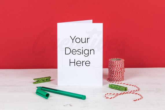 Christmas Card Mockup Styled Stock Photograph Card Mockup Stationery