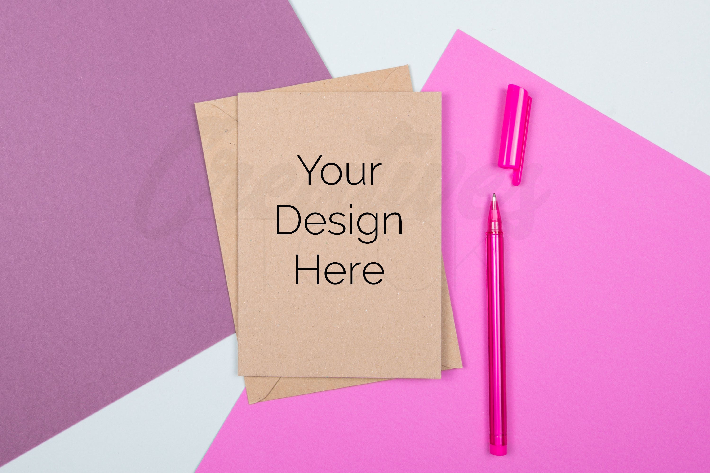 Download Card Mockup Styled Stock Stationery Mock Up A6 Kraft Card ...