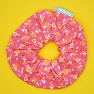 SCRUNCHIE GRANDE elastico per capelli sakura - Fantasia anime, manga, shojo, ragazza magica, bacchetta, magia, fata, maga, carte magiche
