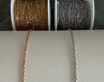 Triple Rope Chain PVD Stainless Steel chain by the foot for Permanent Jewelry