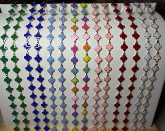 6mm Clover Chain PVD Stainless Steel chain by the foot for Permanent Jewelry