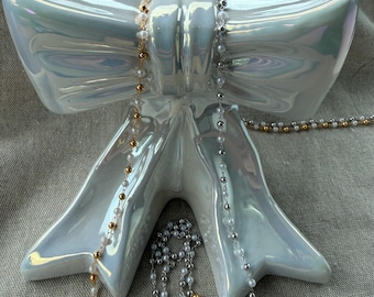 Multicolor Dainty Pearl Link Chain PVD Stainless Steel chain by the foot for Permanent Jewelry