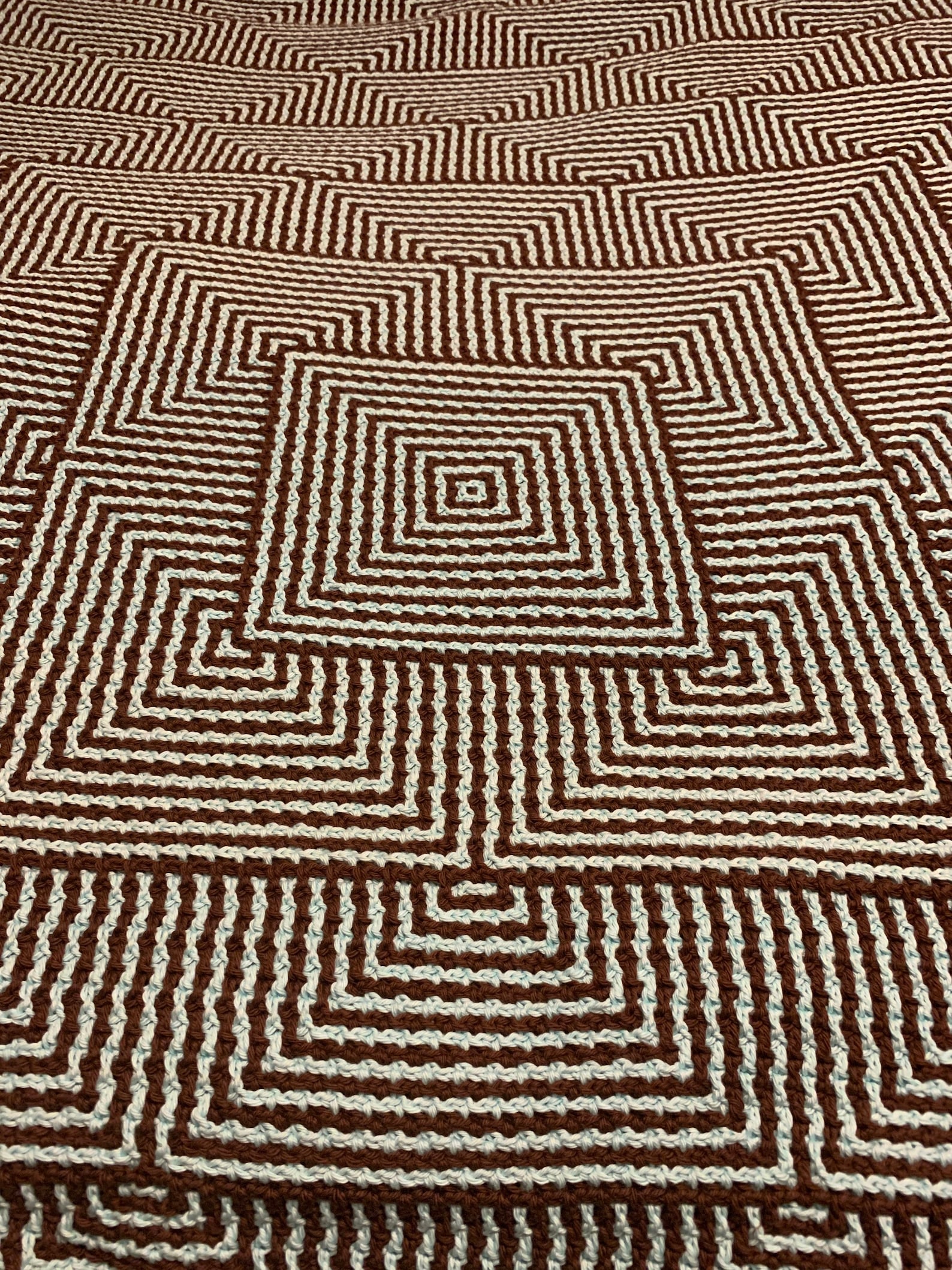 Amazed Optical Illusion 3D interlocking crochet blanket Etsy